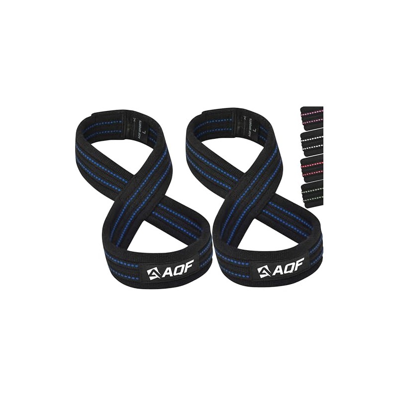 AQF Figure 8 Lifting Straps, Anti Slip Gym Wrist Supports