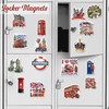 16PCS London Fridge Magnets, England London Icons Themed Refrigerator Locker