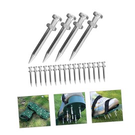 Anneome 20Pcs Lawn Aerator Shoes Spikes for Grass Metal Spikes for Lawn Aeration for Soil Penetration and Lawn Care Heavy Duty Aerator Shoes Pegs for Garden Use
