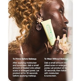 Topicals- Primer activo sellador para rellenar cicatrices para pieles propensas al acné bueno para imperfecciones, poros, acné y sequedad.            