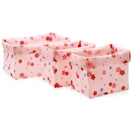 Astro 820-39 Antibacterial Vegetable Storage Bags, Pink, Cherry Blossom Pattern, Set of 3 (2 Medium Size, 1 Large Sheet), Non-Woven Fabric, Odor Resistant, Divider, Storage Bag