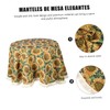 LABRIMP Elegant Manteles de Mesa Sunflower Print Round Tablecloth for