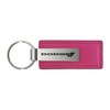 Au-TOMOTIVE GOLD Rectangular Leather Key chain for Dodge Stripe (Pink)