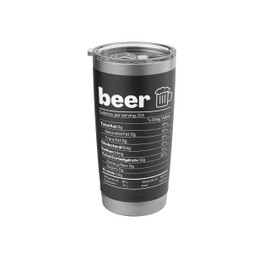 Beer Nutrition Facts Shirt Label Thanksgiving Christmas Stainless Steel Insulated Tumbler