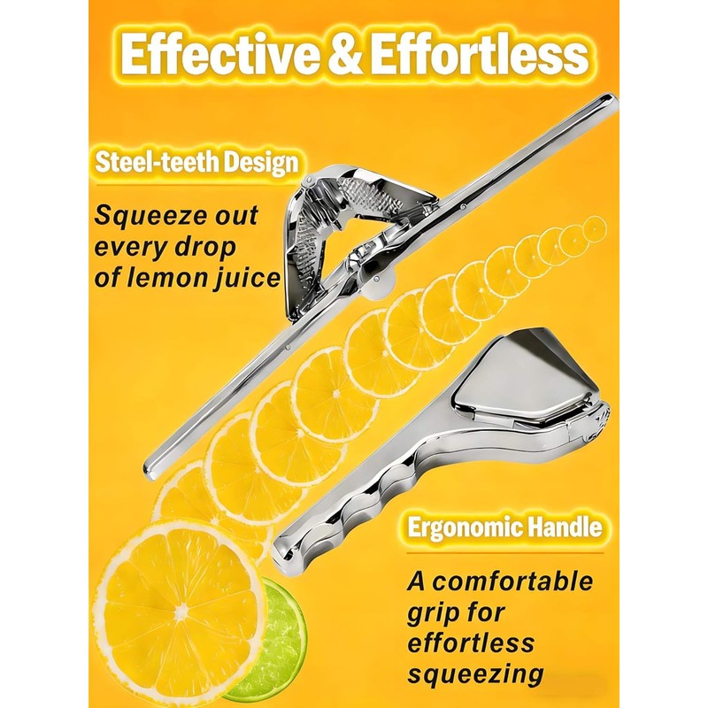 Lemon Squeezer, Stainless Steel Lemon Juicer, Hand Juicer, Manual Citrus