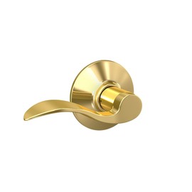 Schlage F10 ACC 605 Accent Door Lever, Hall & Closet Passage Lock, Bright Brass
