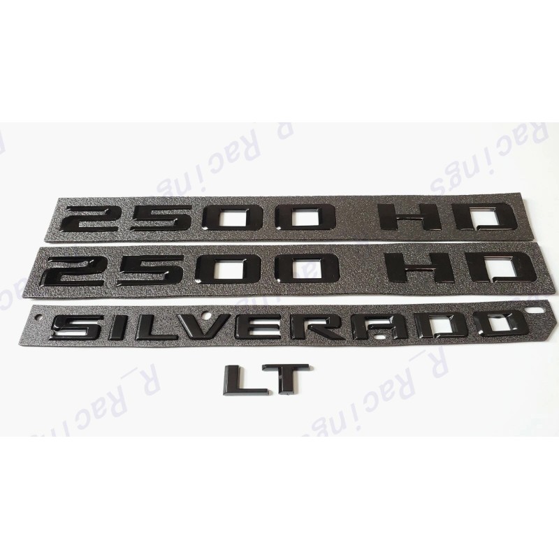 GM Auto Gloss Black Doors 2500HD Tailgate Silverado LT Emblems