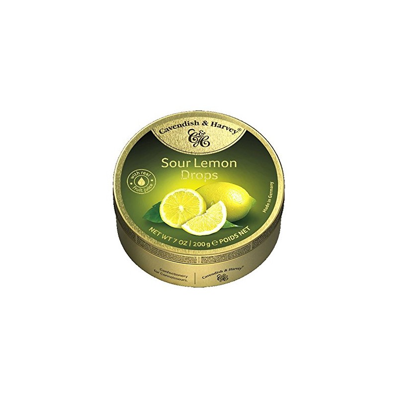 British - Cavendish and Harvey Sour Lemon Drops 200g
