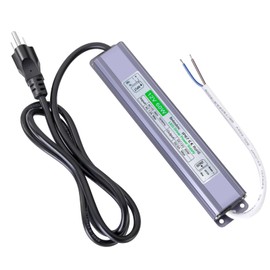 12V 60W LED Driver IP67 Waterproof LED Transformer, Low Voltage Power Supply with 3-Prong US Plug for Any Outdoor & Indoor LED Lights, Computer Projects