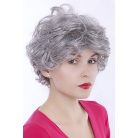 Wig Me Up – GFW513 51 Women's kurzhaarig White Grey Curly Wig