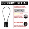RESET-200 4 Digit Combination Padlock with 30 cm Steel Cable,High
