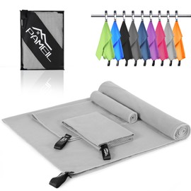 Pameil Fitness Handtuch 3er Set - 160x80cm Groß Badetuch +2 Stück 80x40cm Klein Handtuch - Schnelltrocknend Sporthandtuch Fitnessstudio, Gym Handtücher für Sports, Yoga