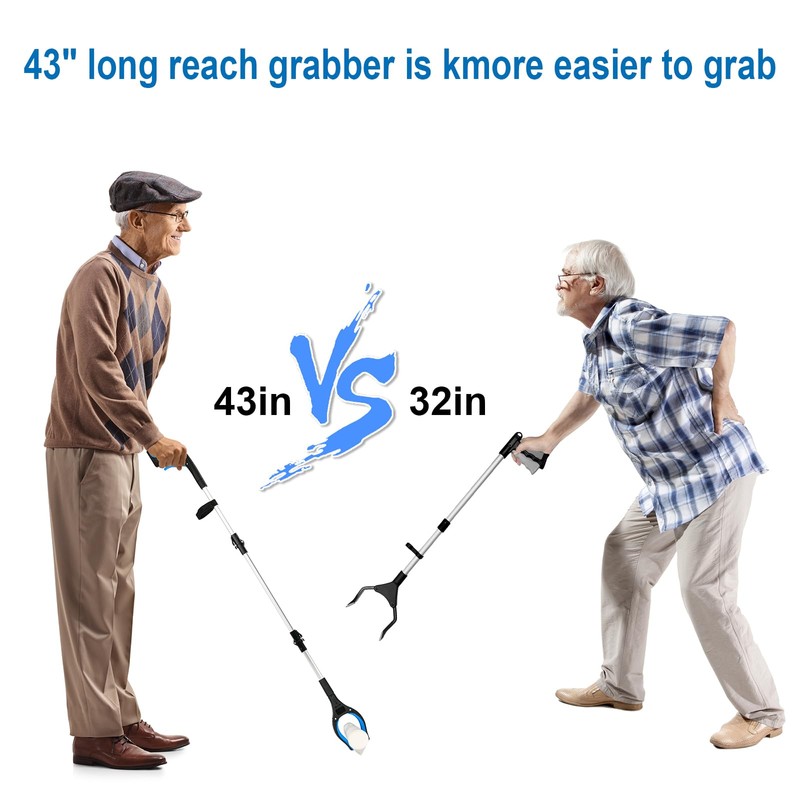 43 inch Extra Long Grabber Reacher Tool,Foldable Reacher Grabber Pickup