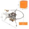 TOMSHOO 5800W Foldable Camping Gas Stove 3 Burners Piezo Ignition