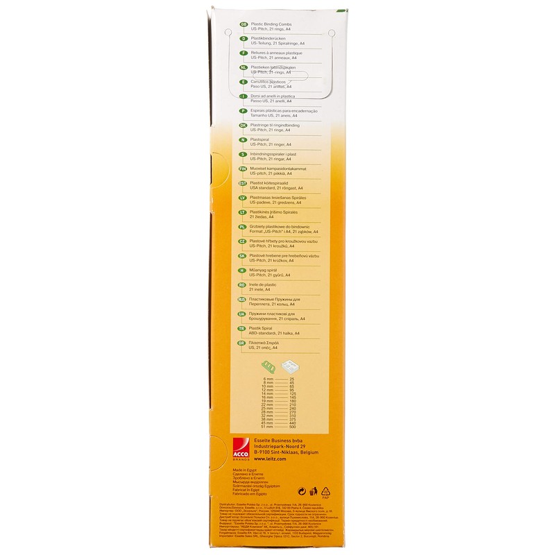 Leitz Plastic Comb Binding Spines 6mm Black - Pack of