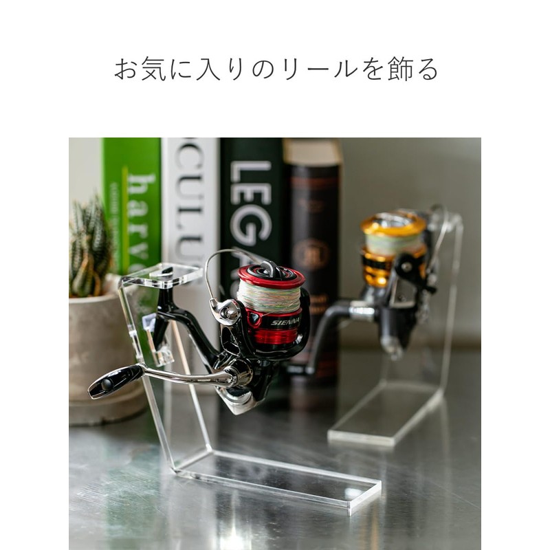 Spinning Reel Stand amenist Acrylic Display (Reel Stand 2 Pack)