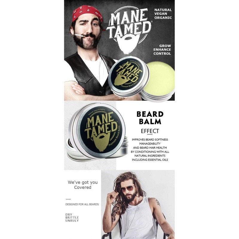 Mane Tamed® Premium Natural & Organic Beard Hair Care Conditioner