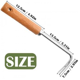 Ehuihuan Weed Cutter Wooden Handle Weed Hoe, Professional Weed Remover Device, Root Remover and Joint Scraper Weed, Multifunctional Garden Tools for Garden Care