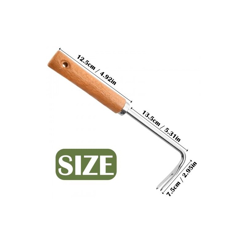 Ehuihuan Weed Cutter Wooden Handle Weed Hoe, Professional Weed Remover