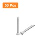 sourcing map M1.4-0.3 x 12mm 50Pcs Flat Round Head Screws