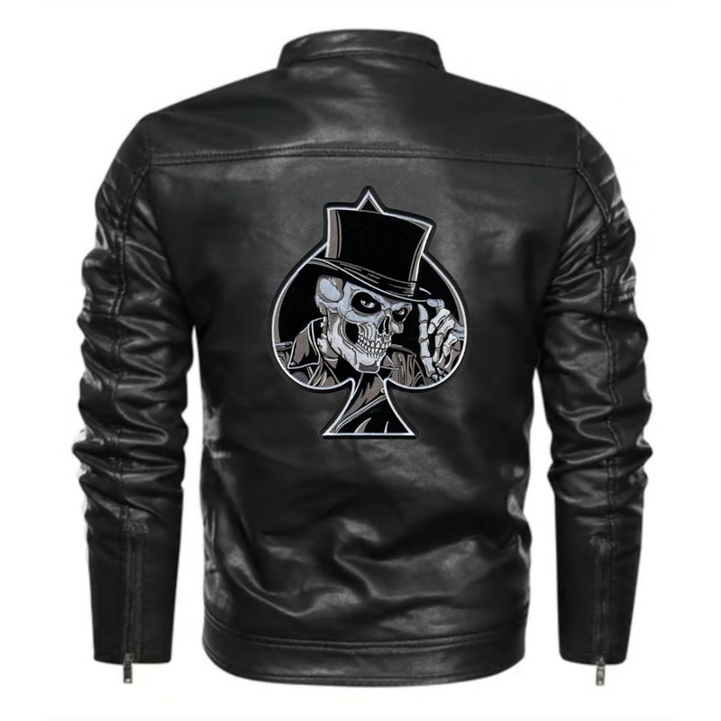 Big Patch Biker Skull Motorcycle Embroidered Iron on Patch Badge