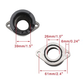 WOOSTAR Carburetor Intake Manifold Replacement for Bear Tracker 250 YFM250X YFM250 1999-2004 OEM #4XE-13586-00#93210-35537-00#91317-06020-00#90450-49001-00