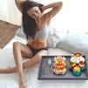 Tioncy 1 Piece Bamboo Lap Tray with Detachable Pillow 16.9''