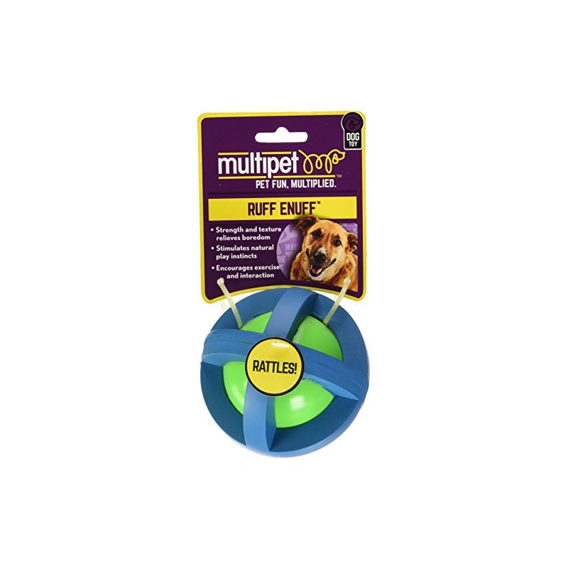Multipet's 3.5-Inch Boingo Ball Dog Toy , (colors may vary)