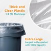 PlasticMill Heavy Duty Trash Bags - Clear Garbage Bags -