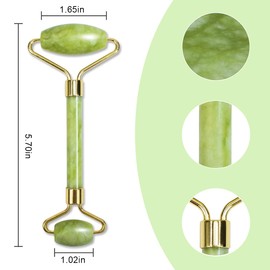 Gua Sha und Gesichtsroller Tool, Jade Roller Gesichts- und Nackenmassagegerät Skincare, Gua Sha Beruhigt und Entspannt Die Haut, Skin Care Geschenke zum Valentinstag