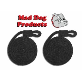 Mad Dog Black Fender Line - 1/2" x 6' - Sold in Pairs - Made in the USA