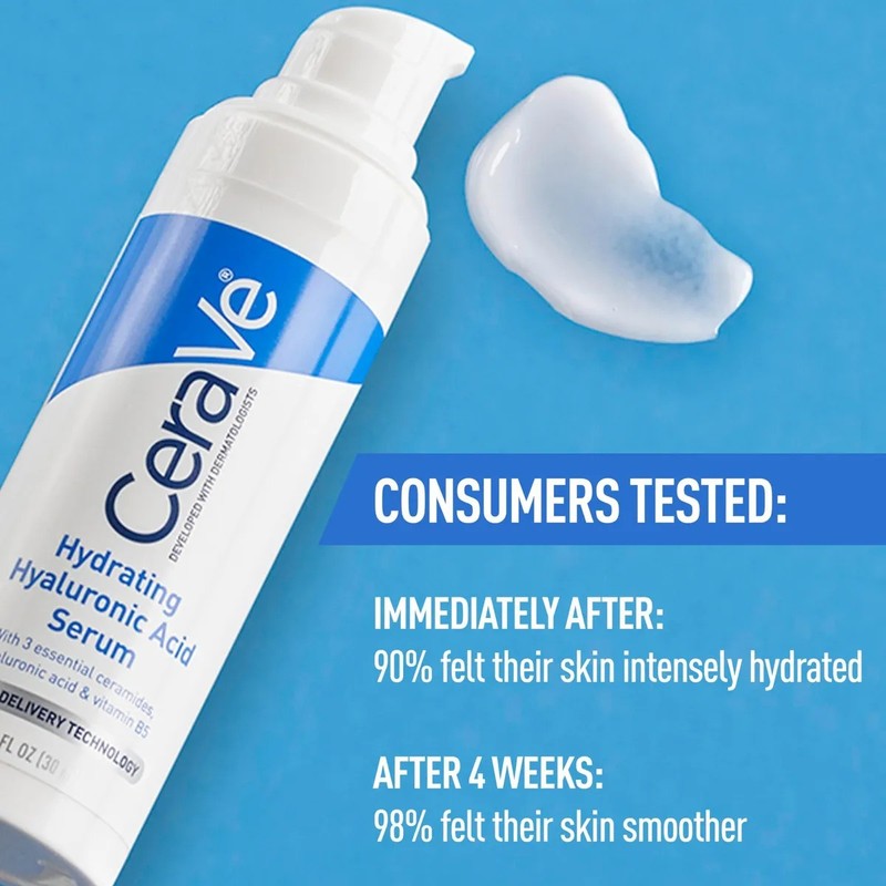 Cerave Serum Hidratante Ácido Hialurónico 30ml Facia Momento De Aplicación
