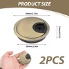 2 Pack 60mm Desk Cable Grommet Cover, One-Piece Molded Construction