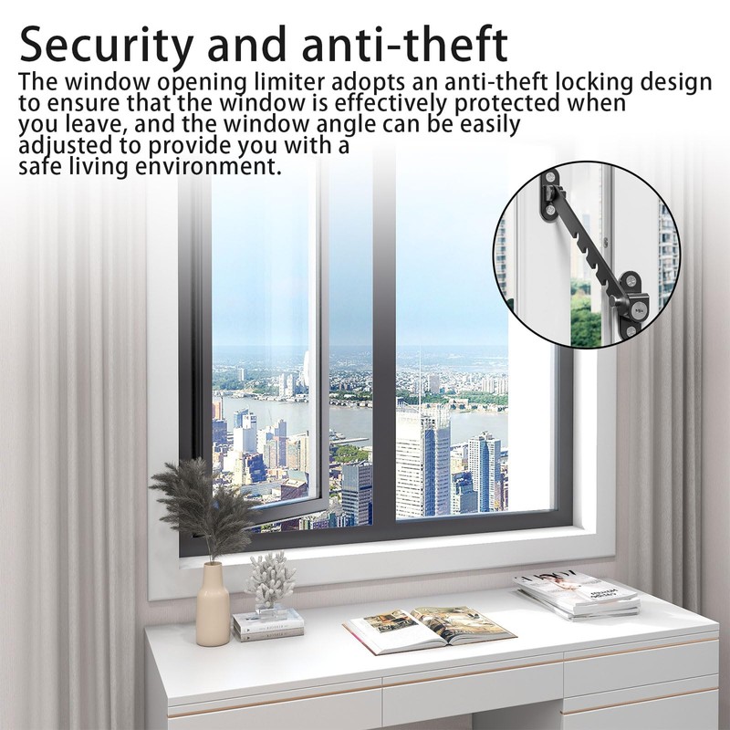 HERKINDNESS Window Stop, Pack of 2 Stainless Steel Window Tilt
