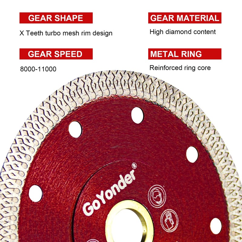 GoYonder Super Thin 4" Grinder Blades Tile Blade, Diamond Saw