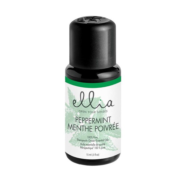 Ellia Peppermint Essential Oil, 15 mL Bottle, Clear, 0.5 Fl Oz