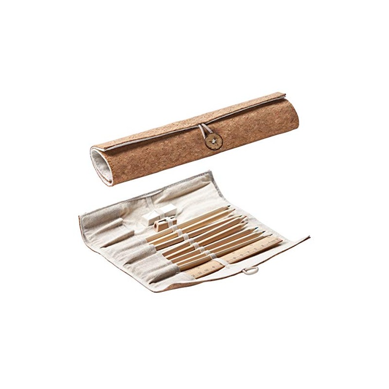 Exclusive Pencil Case Cork Includes 12 Colouring Pencils Set Pencil