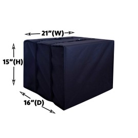 ALPINE HARDWARE Outdoor Window AC Covers [Window Air Conditioner Protection Cover] (Black, 15" H x 21" W x 16" D)