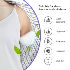 Underarm Pads, Pack of 40 Armpit Sweat Pads, Disposable Armpit Sweating Pads, Invisible Comfortable Underarm Sweating Protection for Men and Women