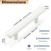 Probrico 20 Pack| 3 Inch Hole Centers Cabinet Pulls White