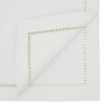 SARO LIFESTYLE Hadleigh Collection Laser-Cut Hemstitch Table Runner, 14" x