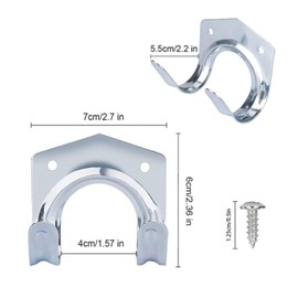 Yilceemy 15 Stück Garten Werkzeugregal Haken, Doppelhaken Werkzeugregal, Rutschfeste Doppelhaken, Stark und Langlebig für Lagerhaus, Garage, Schuppen, Gartengeräte, Kommt mit 30 Schrauben