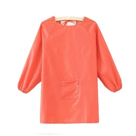 TopHomer Painting Aprons for Children, Waterproof Art Smocks, Long Sleeves Toddler Play Aprons, Fit for Painting Eating Crafts Clay, Orange