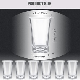 TREEHAC 100 Pcs 1.5 oz Clear Acrylic Shot Glasses with Thick Base for Party Favors Drinking Games Weddings Bars and Events