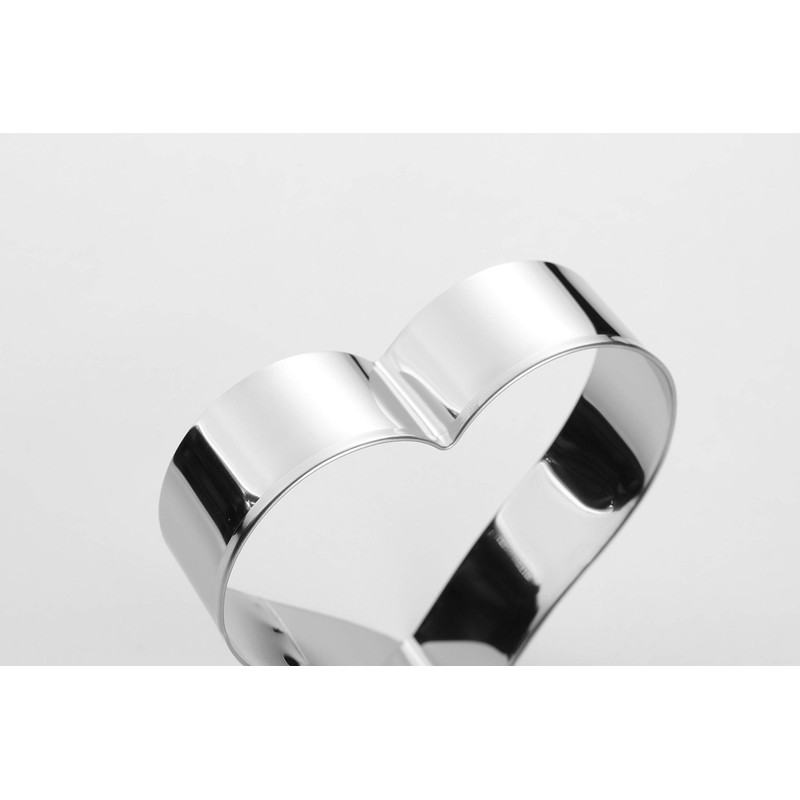 Maykito Heart Cookie Cutter Set-6 Pieces in Gratuated Size-Stainless Steel