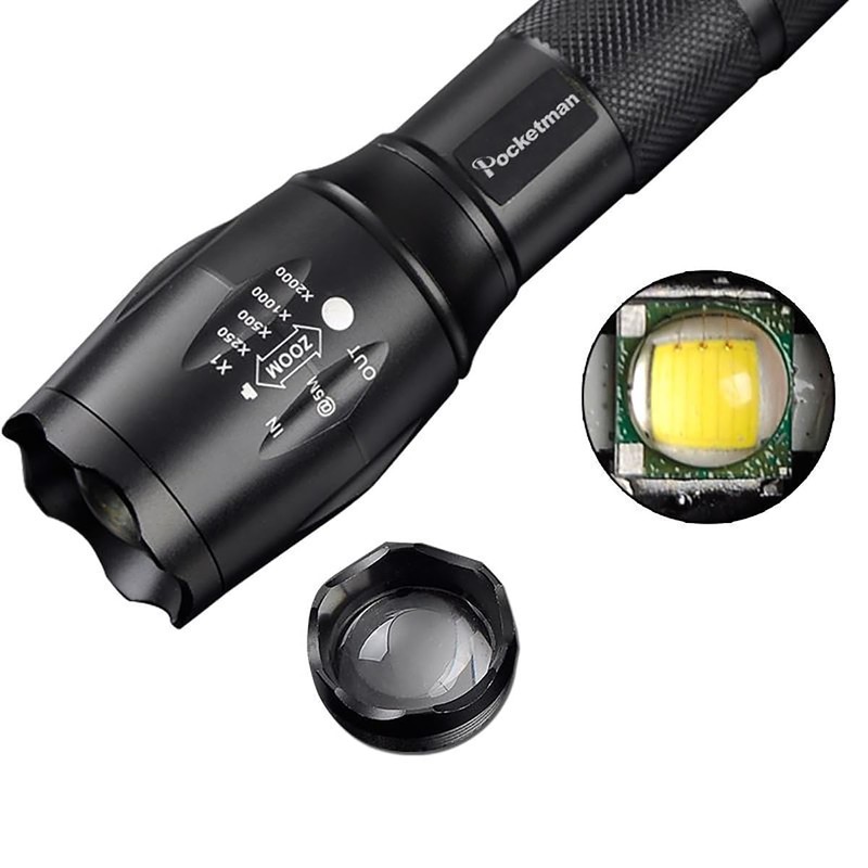 Pocketman LED Tactical Flashlight Super Bright LED Flashlights Portable Outdoor