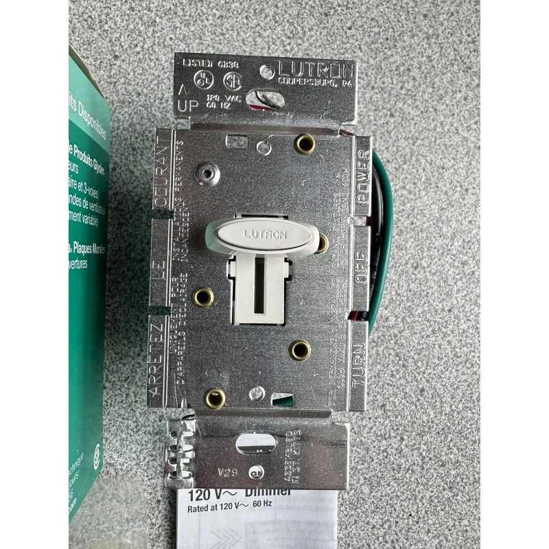 Lutron NEW LUTRON GL-603P-WH 600 WATT LINEAR SLIDE DIMMER SWITCH