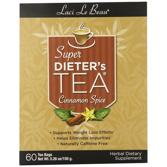 Laci Le Beau Super Dieters Cinnamon Spice Tea - 60 bags per pack - 3 packs per case.