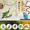 8pcs Parrot Toys Adjustable Coconut Shell Ladder Hanging Toys Interactive