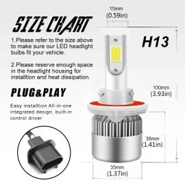 SHENKENUO For 2006- 2008 Dodge Ram 1500 2500 3500 Ice Blue LED Headlight+Fog Light Bulb 4X